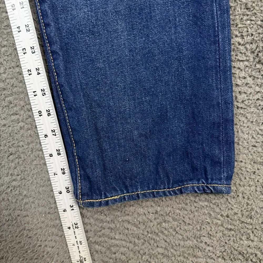 Levis 501 Lot 93 Jeans Mens 32x32 Blue Straight Fit Dark Wash Premium Denim